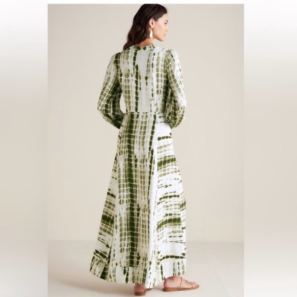 Soft Surroundings Olive Tie-Dye Maxi Dress - Picture 2 of 10